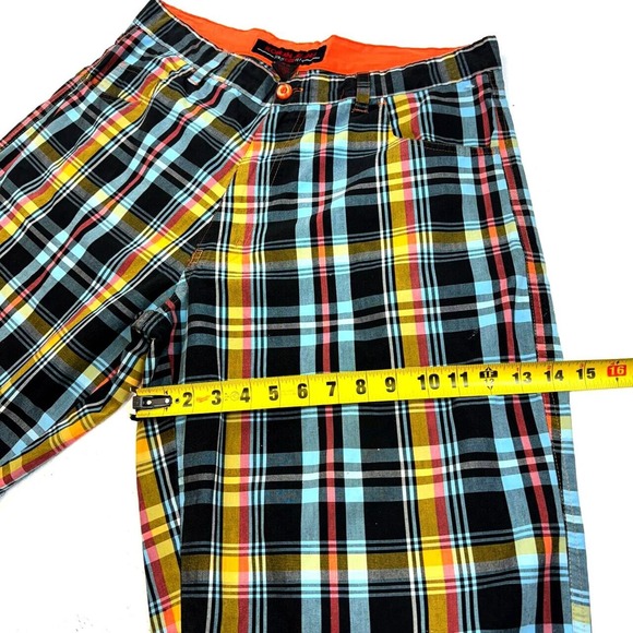 Men's KOMAN JEANS Cotton Blend Plaid Walking Shorts Size XL - Picture 6 of 6